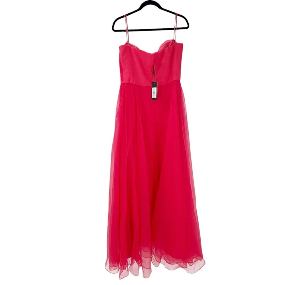 Teresa Ruffled Draped Strapless Evening Gown Sleeveless Size 10 NWT - Picture 5 of 12